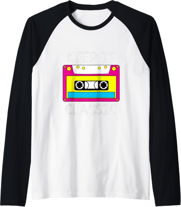 Retro Kassette Musikkassette - Vintage Tape Mixtape Raglan