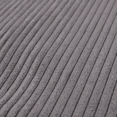 mokebo® Pouf, Hocker o. Sitzhocker aus Cord 40x60 cm 'Der Faule Lenz', Bodenkissen rund Anthrazit, F