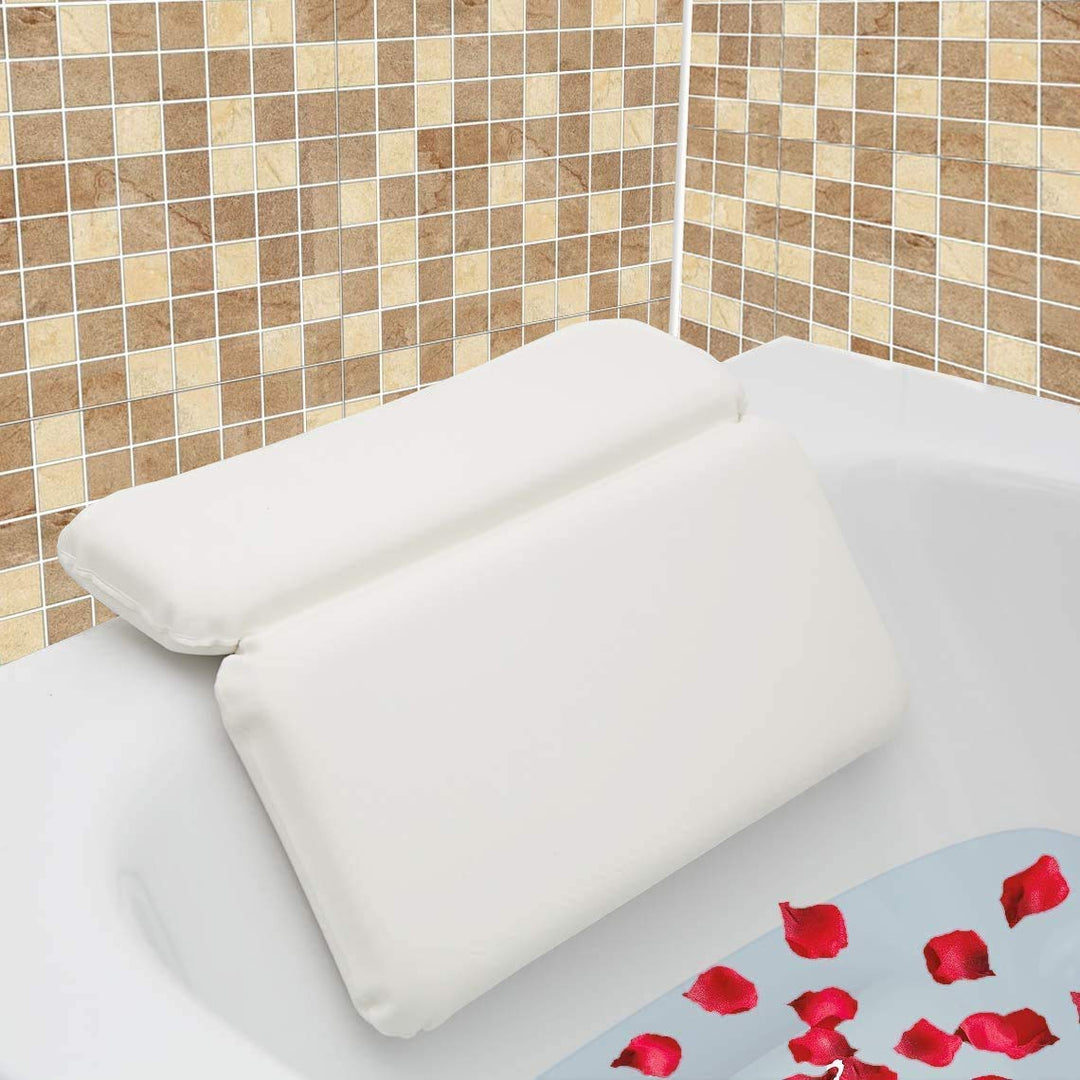Badewannenkissen, Luxus Badewanne &amp; Spa-Kissen mit 7 rutschfest Saugnäpfen, 2 Panel Design für Kopf,