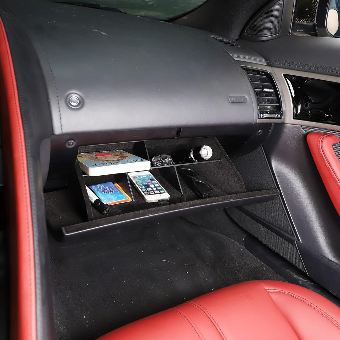 DIYUCAR Auto-Mittelkonsole Handschuhfach Trennwand Aufbewahrung Handschuhfach Organizer Tablett für