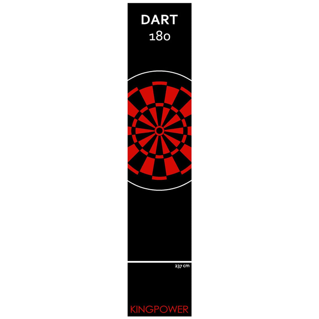Kingpower Dartteppich mit Abwurflinie, Dart Zubehör mit Motiv, Dartmatte mit Oche, pflegeleichter Te