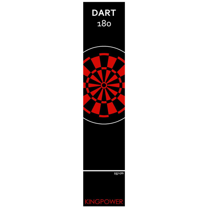 Kingpower Dartteppich mit Abwurflinie, Dart Zubehör mit Motiv, Dartmatte mit Oche, pflegeleichter Te