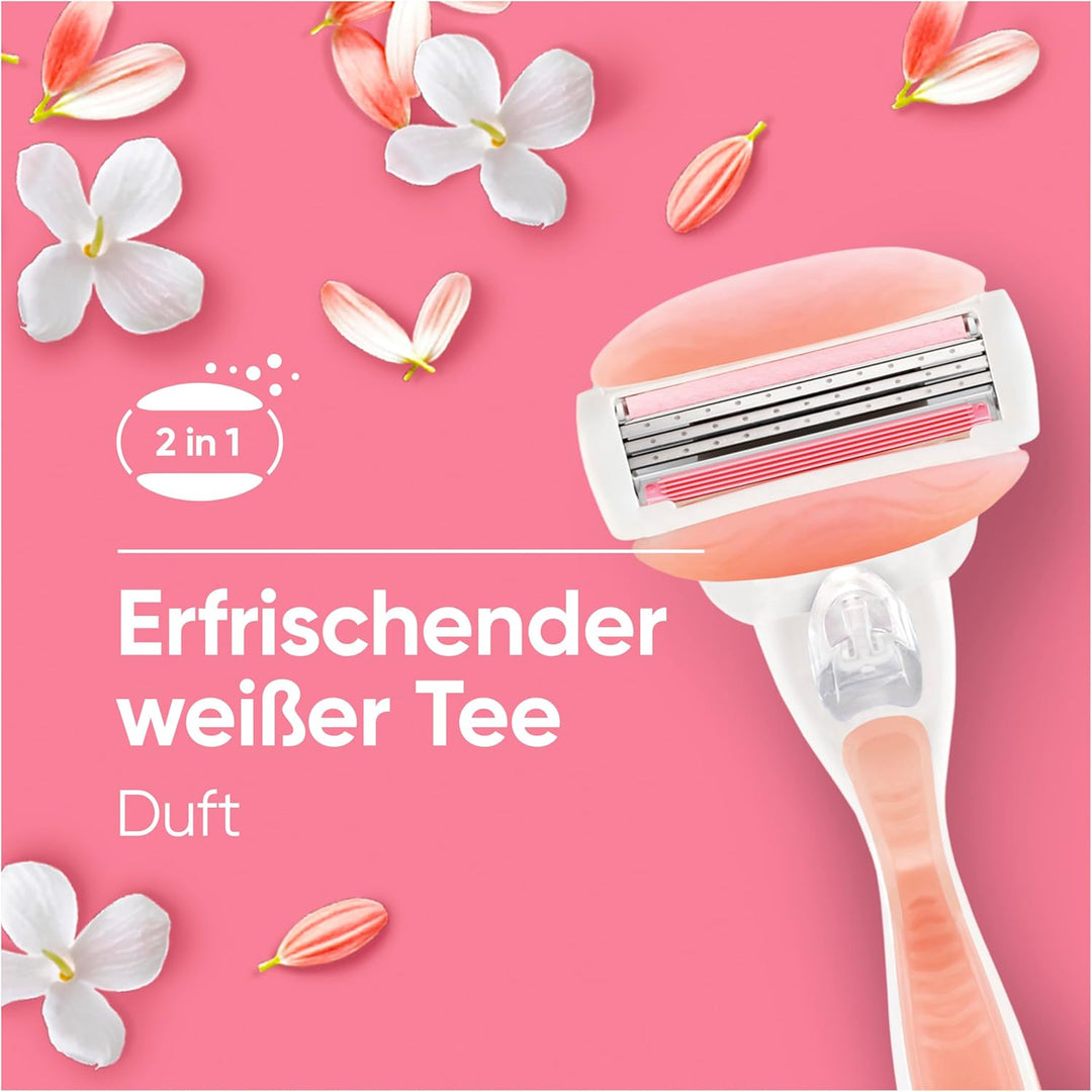 Gillette Venus ComfortGlide Spa Breeze Damenrasierer, 1 Ersatzklingen, rutschfestes, ergonomisches H
