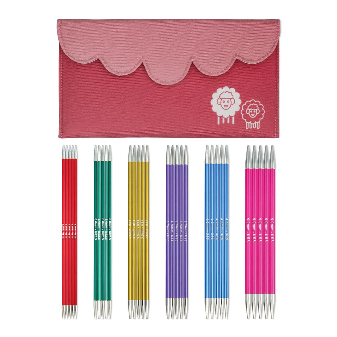 KnitPro Zing Nadelspiel-Set 20 cm, 2,5-5,0 mm - Perfekte Vielseitigkeit für kreative Strickprojekte