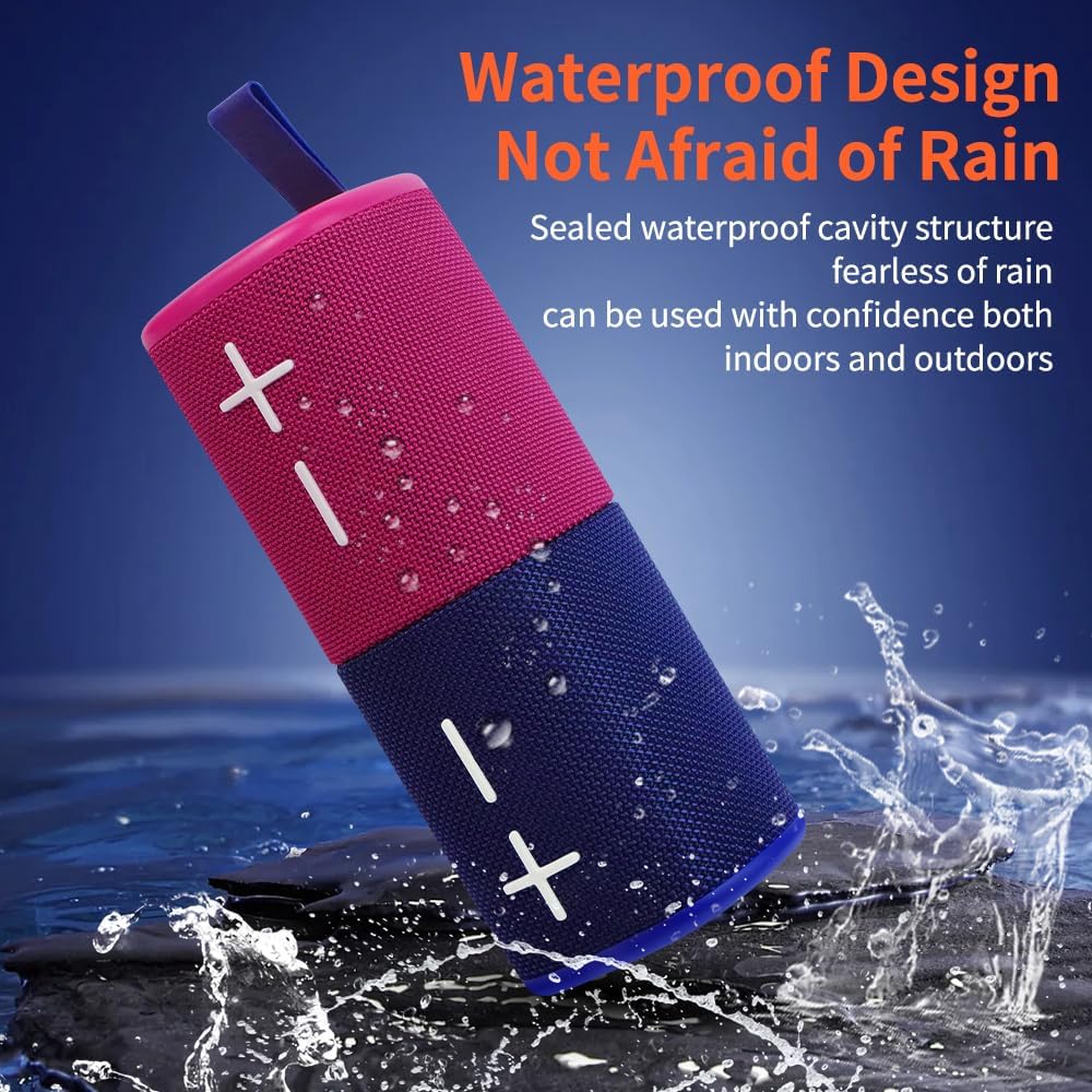 2-in-1 Split-Magnet-Bluetooth-Lautsprecher, Farbblockierung, wasserdicht, doppelt teilbar, kabellos,