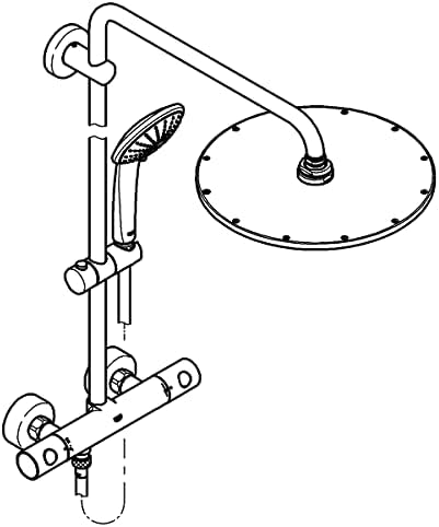 GROHE Euphoria 310 - Duschsystem inkl. Thermostatbatterie (Wandmontage, langlebige Oberfläche, Antik