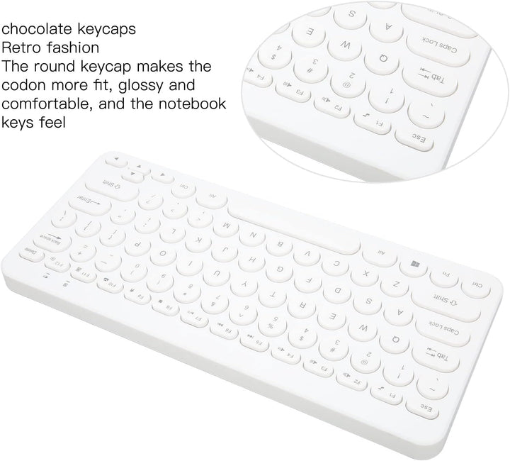 ciciglow Kabellose Tastatur- und Maus-Kombination, 2,4 GHz Kabellose Ergonomische Tastatur-Maus 78 T