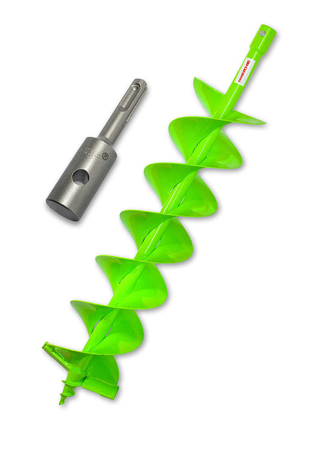 WERHE® Profi Bohrer VollStahl, Erdbohrer für bohrmaschine 150 mm Doppel-Welle extrem robust mit SDS