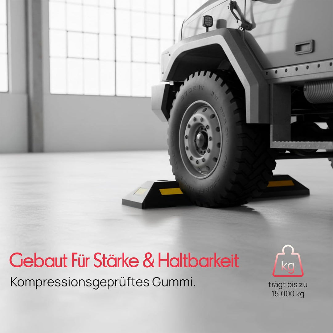 Pyle Parkplatzbegrenzung Anfahrtschutz Set – Garagenstopper für das Auto ohne zu Bohren oder mit Bef