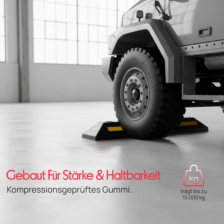 Pyle Parkplatzbegrenzung Anfahrtschutz Set – Garagenstopper für das Auto ohne zu Bohren oder mit Bef