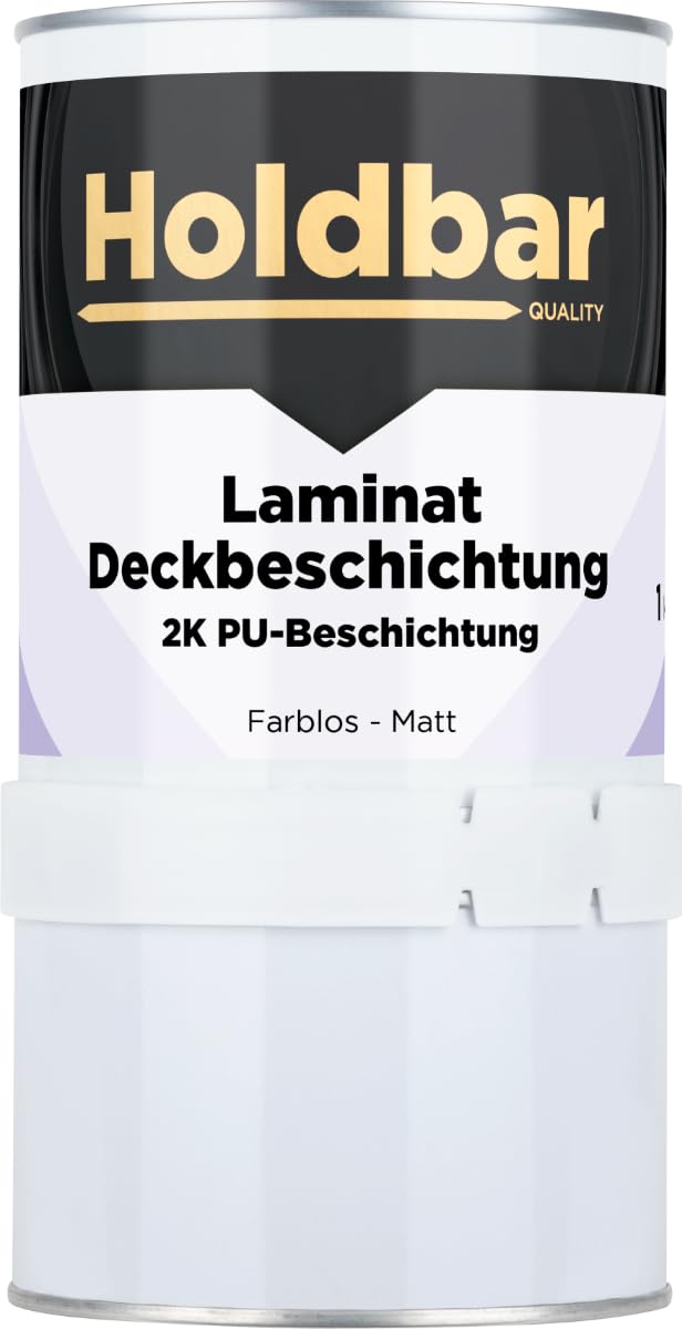 Laminat Deckbeschichtung Matt 1 Kg - Schützt Laminat Boden - Transparente 2-Komponenten-PU-Beschicht