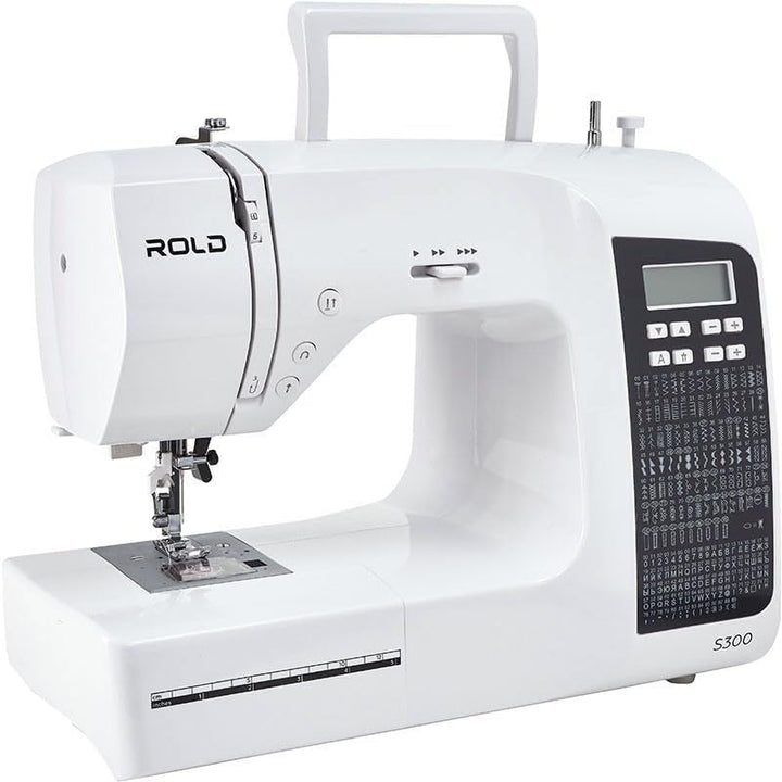 Rold S300 Computer Nähmaschine mit Anschiebetisch | 190 Nähstiche zum Nähen aller Arten von Stoffen.