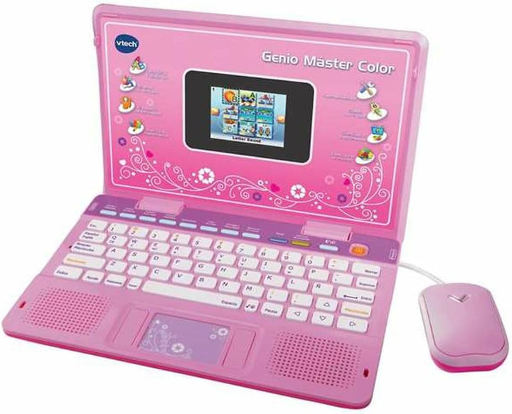 VTech Genio Master Color Bilingue Laptop für Kinder, Farbdisplay, Vokabellehrer, Mathematik, Wissens