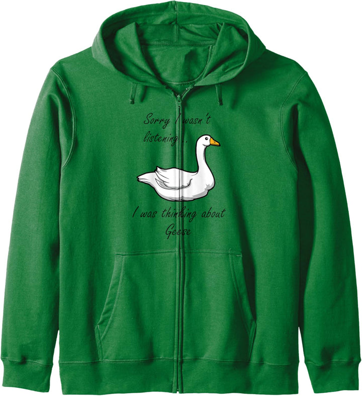 Nachdenken über Gänse Waldtier Niedliche Gans Kapuzenjacke