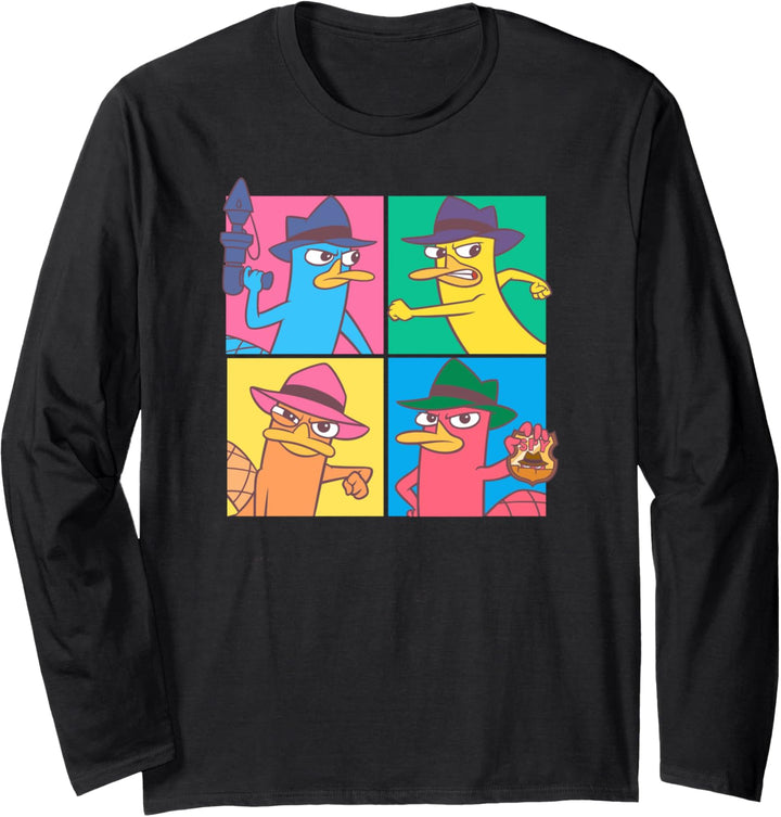Disney Phineas und Ferb Agent P Pop-Up Langarmshirt