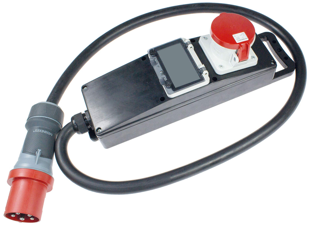 as - Schwabe Vollgummi-Steckdosenleiste mit Stromzähler 400V MID-konformer Stromzähler mit Rücklaufs