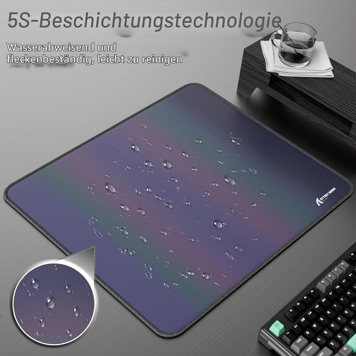 ATTACK SHARK CM03 Esports-Gaming-Mauspad, Grosses Mauspad Mit Wasserabweisender Beschichtung, Stark