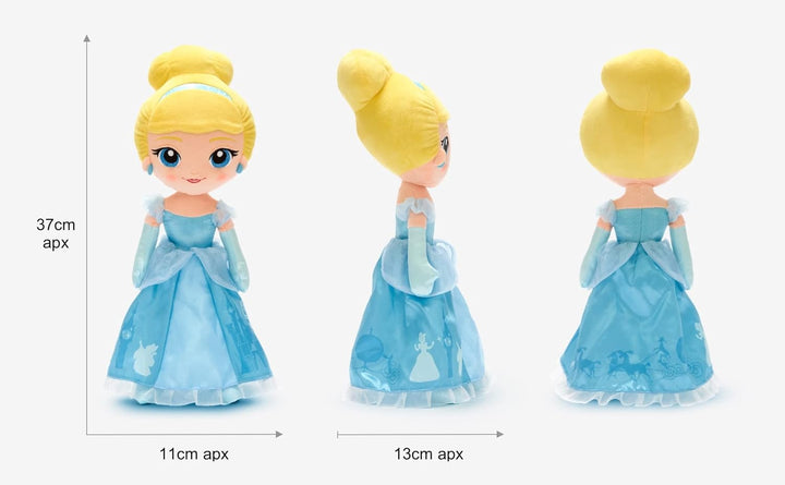 Disney Store Official, Cinderella, Kuschelpuppe, Plüsch-Prinzessin, 37 cm | Weiche Cinderella Stoffp
