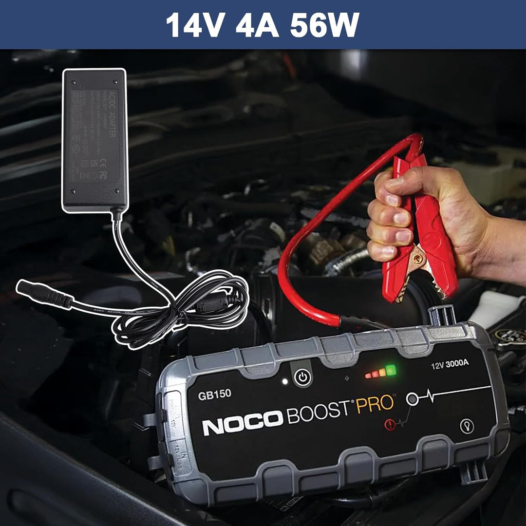 14V 4A Adapter Ersatz für NOCO XGC4 56W Starthilfe Powerbank Ladegerät Kompatibel mit GB70, GB75, GB