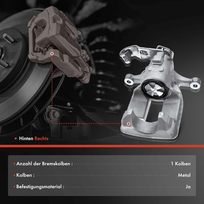 Frankberg Bremssattel Bremszange Hinterachse Rechts Kompatibel mit Astra K/Astra K Sports Tourer B16