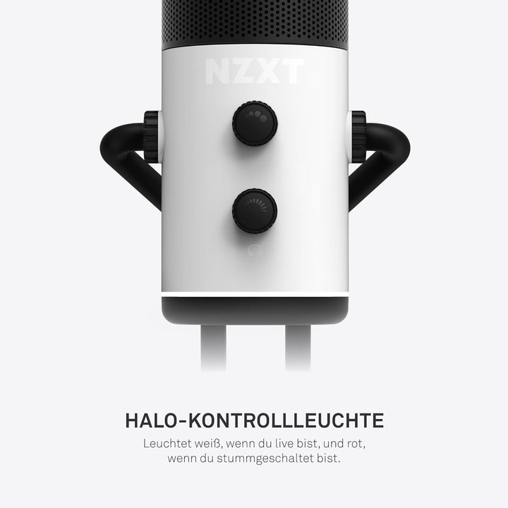 NZXT Capsule – AP-WUMIC-W1 – USB Streaming Mikrofon – Hohe Audioqualität – Unidirektionale Nierencha