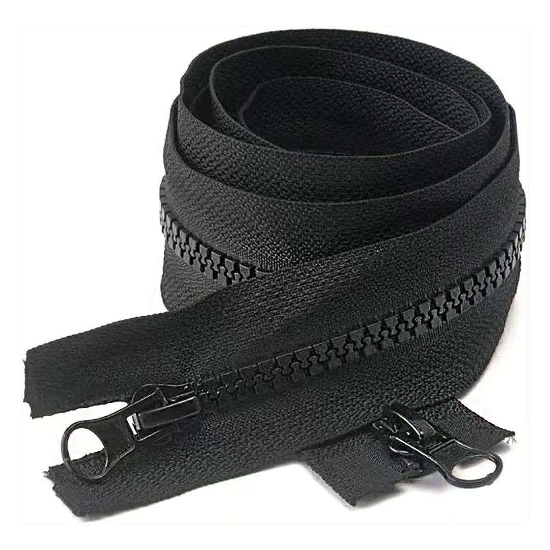 2 Stück/Pack Reissverschlüsse 60 cm, doppelter Reissverschluss Öffnung aus Kunststoff #5, Reissversc