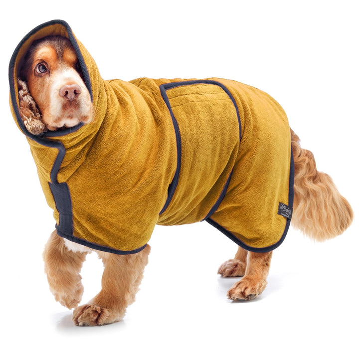 Lucky Paws® Hundebademantel – doppellagiger, Ultra-absorbierender &amp; luxuriös weicher Bademantel Hund