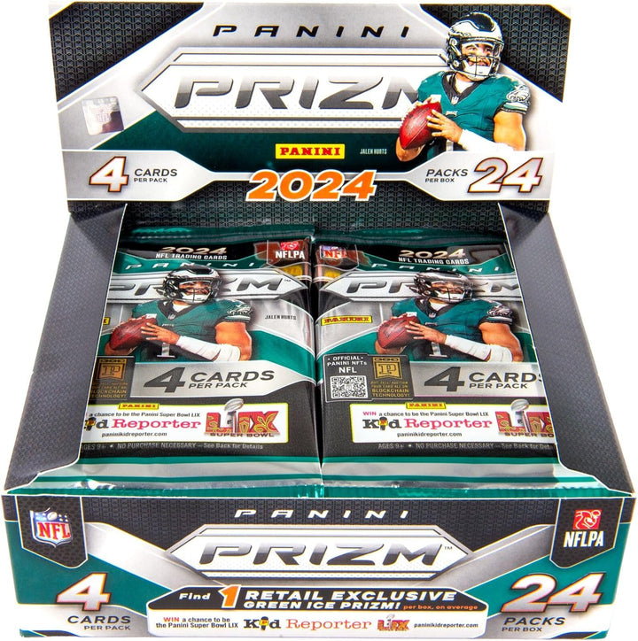 2024 Panini PRIZM NFL-Fussball-Sammelkarten, 24 Stück, Einzelhandelsverpackung