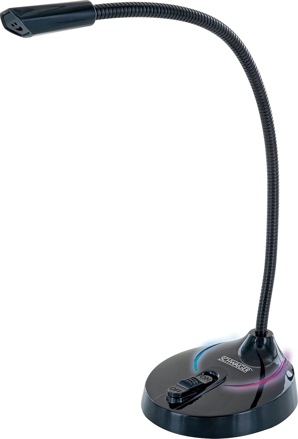 SCHWAIGER MF200 Gaming Mikrofon USB mit RGB Beleuchtung Flexibler Schwanenhals Stream Videokonferenz
