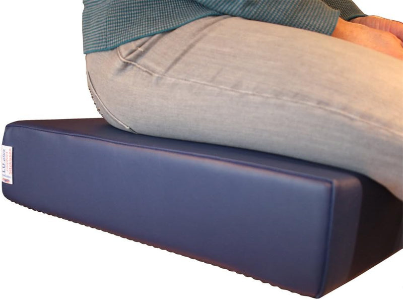 LUplus XL Orthopädische Sitzerhöhung 43x43x Höhe 10 cm Skai, DKL-blau