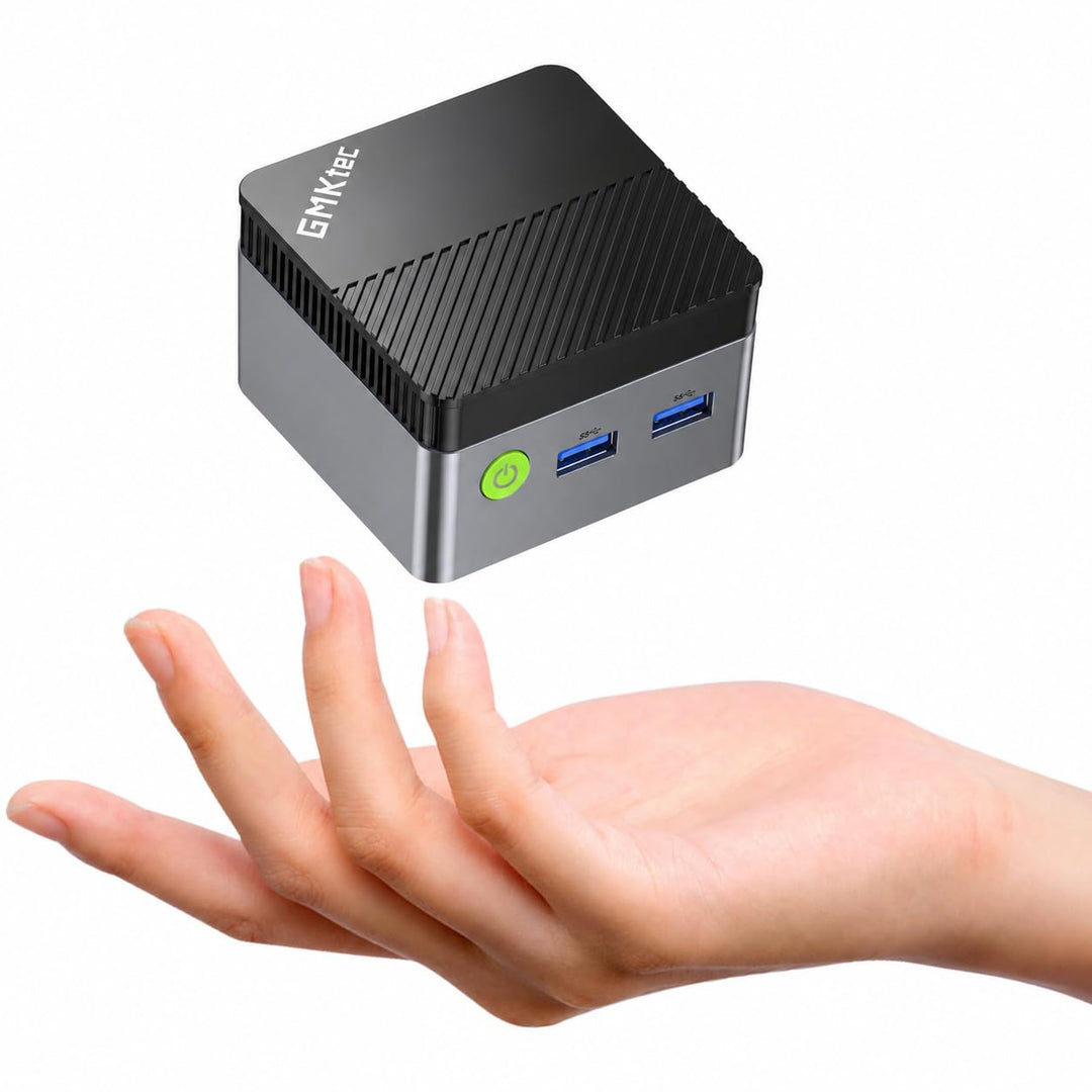 GMKtec G5S Mini-PC,Intel N5095 bis zu 3,6 GHz,8GB LPDDR4,128GB SSD, Dual-HDMI-4K-Display, Wi-Fi 6, B