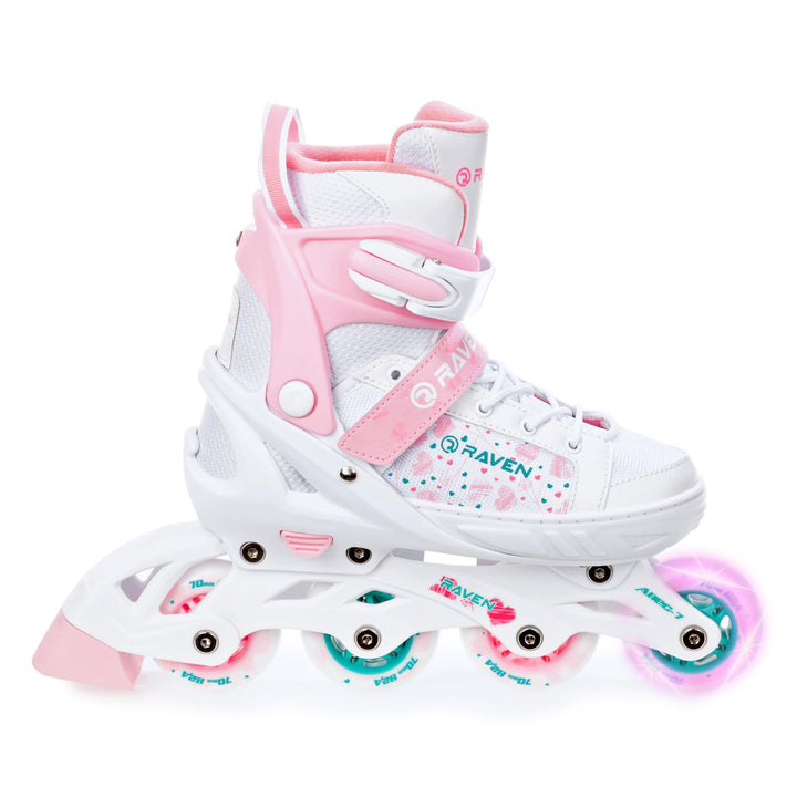 RAVEN Inline Skates Inliner für Kinder Mädchen verstellbar 35-39 (23cm-25,5cm) Rosi, 35-39 (23cm-25,