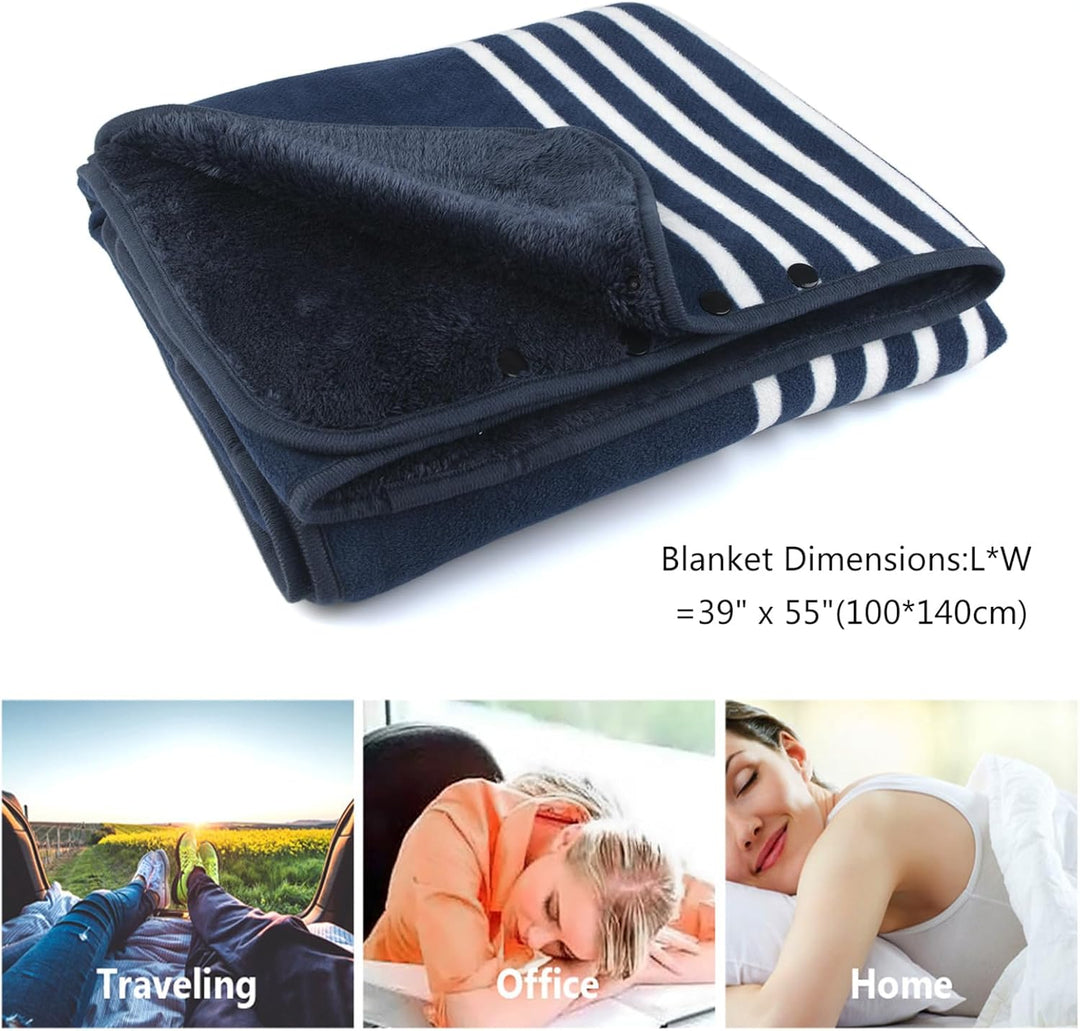 SIVENKE Damen Poncho Fleece Tragbare Decke, Karierte Schossdecke Bequemer Poncho Plüschdecken Überwu