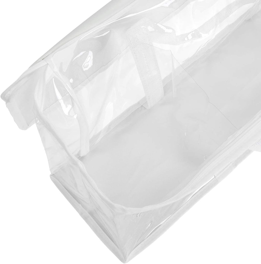 Fasmov DVD-Aufbewahrungstaschen für bis zu 160 DVDs (40 pro Beutel), Weiss, 4 Stück, Weiss