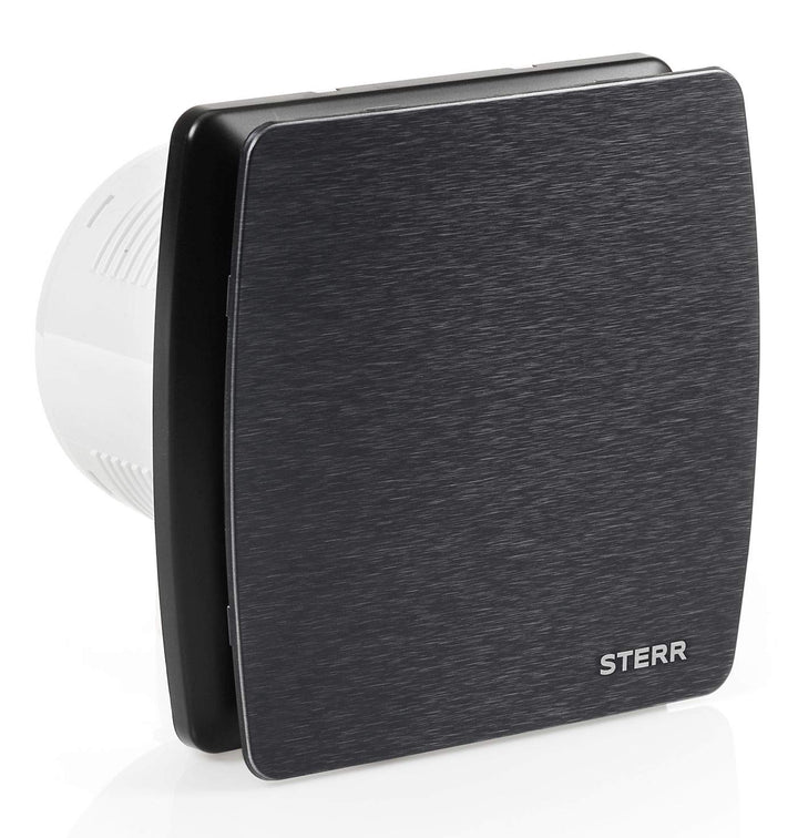 STERR Badezimmerlüfter 100mm mit Timer Schwarz silent badlüfter - Modern lüfter ins Badezimmer - Bad