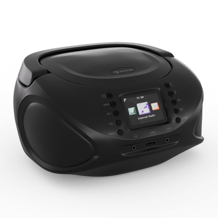 auna Roadie Smart CD-Player Tragbar – Bluetooth-Boombox Mit Dab+/Fm/Internet-Radio, CD/Mp3-Player, 2