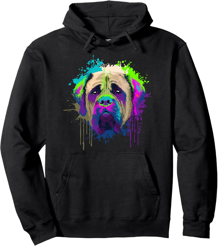 Splash Art Mastiff Hundehalter Geschenkidee Hunde Pullover Hoodie