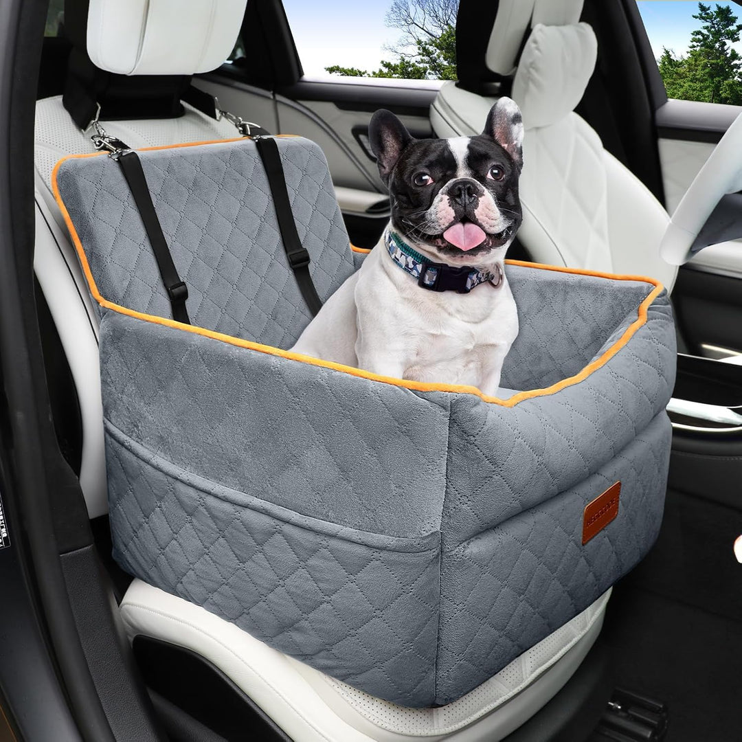 Hunde Autositz für kleine bis mittlere Hunde, Waschbarer hundesitz auto mit Aufbewahrungstaschen, An