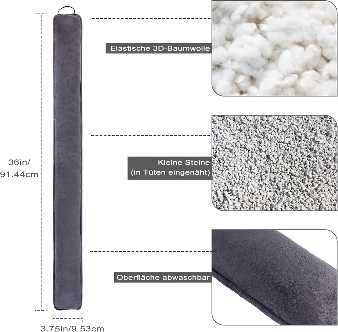My OLi 91cm Untertür Zugluftstopper Heavy Duty Türzugblocker Geräusch Staub Windstopper Schalldichte