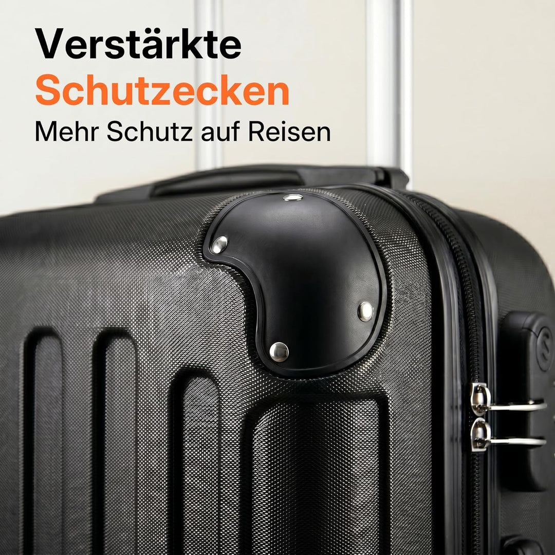 BEIBYE Handgepäck Koffer 45x36x20 cm – Untersitzkoffer für EasyJet, kleines Kabinengepäck aus ABS, R