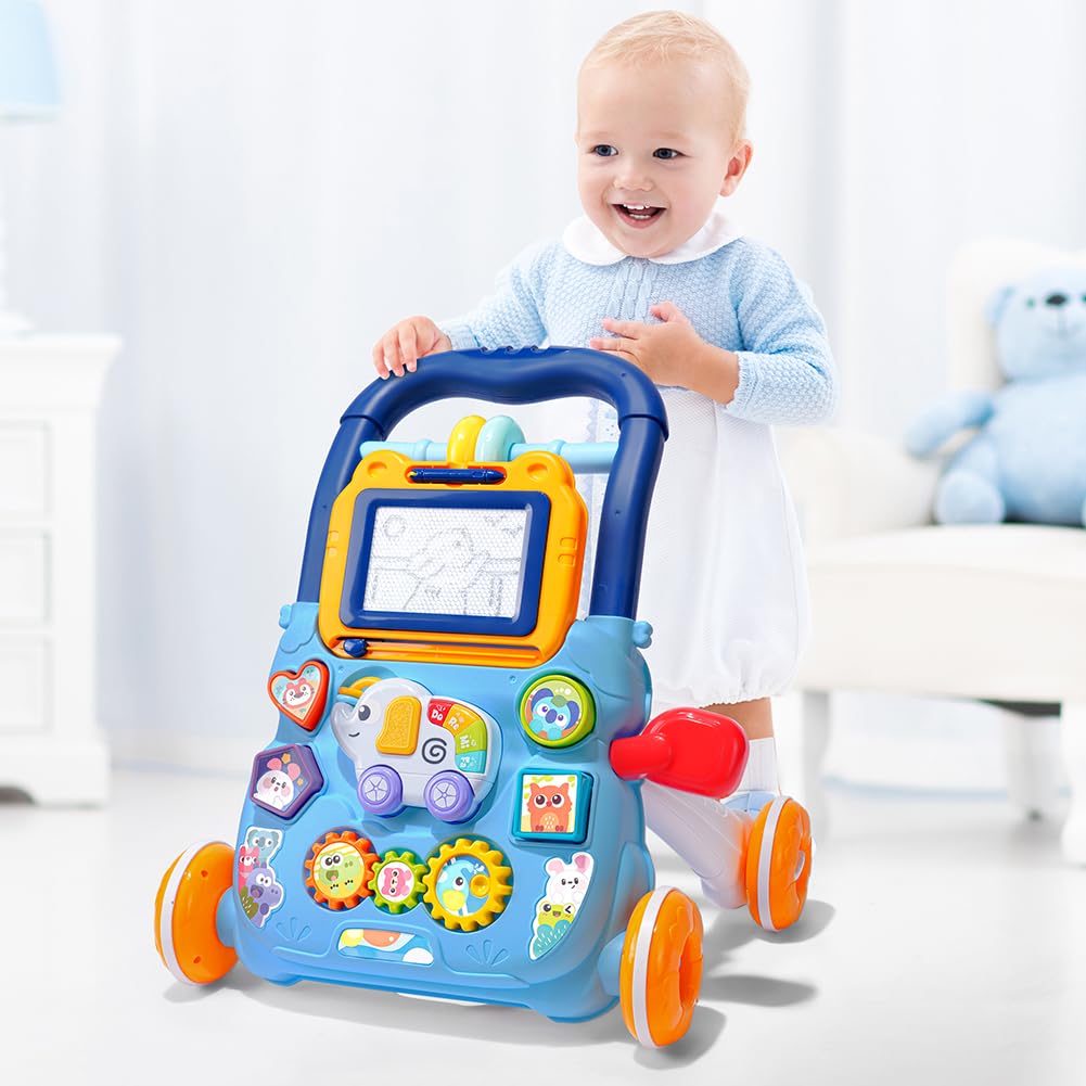 Aolso Baby Walker, Sit-to-Stand Learning Walker, Baby Entertainment Table Early Education Activity C