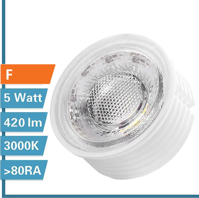 YanFeiYit 5x LED Modul als GU10 Ersatz – 5W 38° Dimmbar aus Keramik super flach 230V – Leuchtmittel