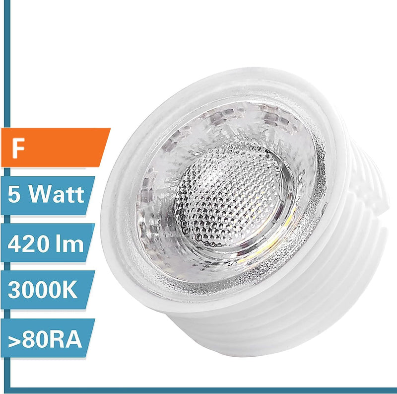 YanFeiYit 10x LED Modul als GU10 Ersatz – 5W 38° Dimmbar aus Keramik super flach 230V – Leuchtmittel