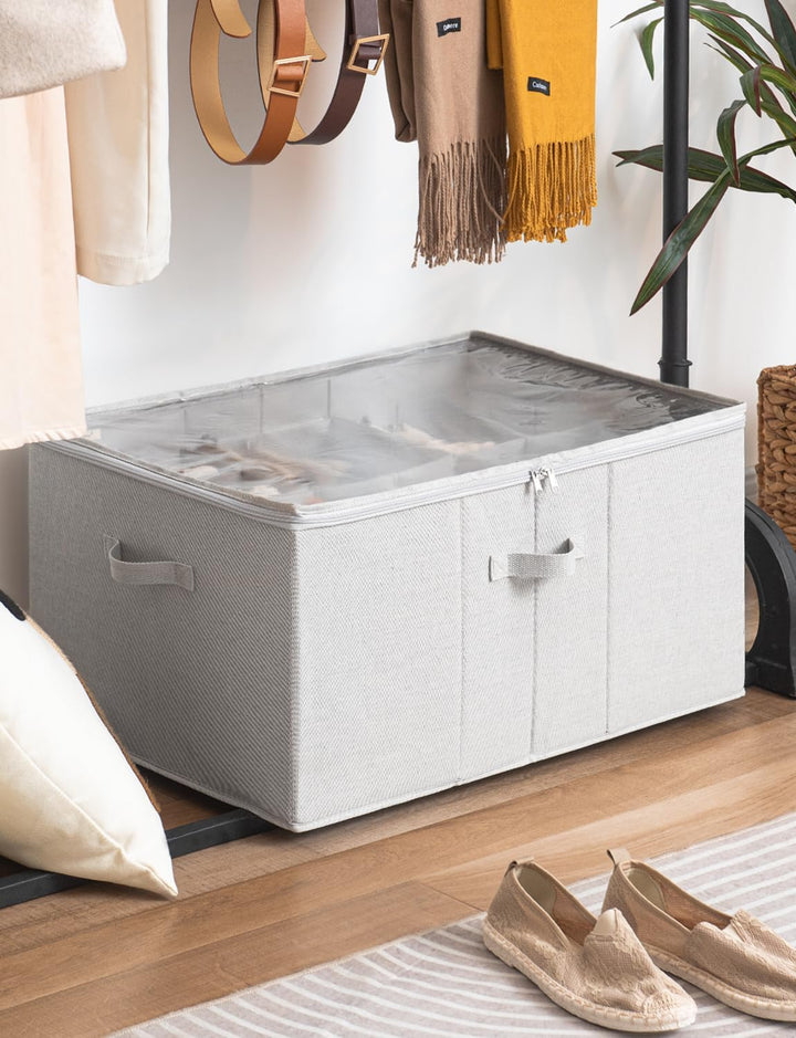 StorageWorks Schuh Organizer für Schrank, Schuhbox mit Deckel, extragrosse Schuhaufbewahrungsbox für