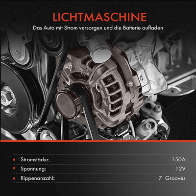 Frankberg Lichtmaschine Generator Kompatibel mit Primastar X83 2006-2014 Vivaro E7 J7 F7 2006-2014 L