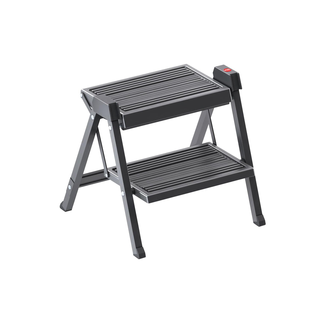 Hailo STEPFIX Leiter 4410001Trittleiter Tritt Klappleiter Schwarz 2stufig