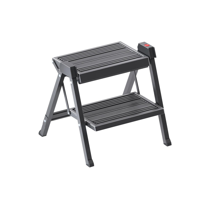 Hailo STEPFIX Leiter 4410001Trittleiter Tritt Klappleiter Schwarz 2stufig