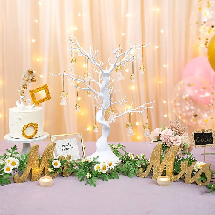 Sziqiqi Künstlicher Baum für Dekoration Hochzeit/Esstisch, abziehbarer Wunschbaum Hochzeit, Dekorati