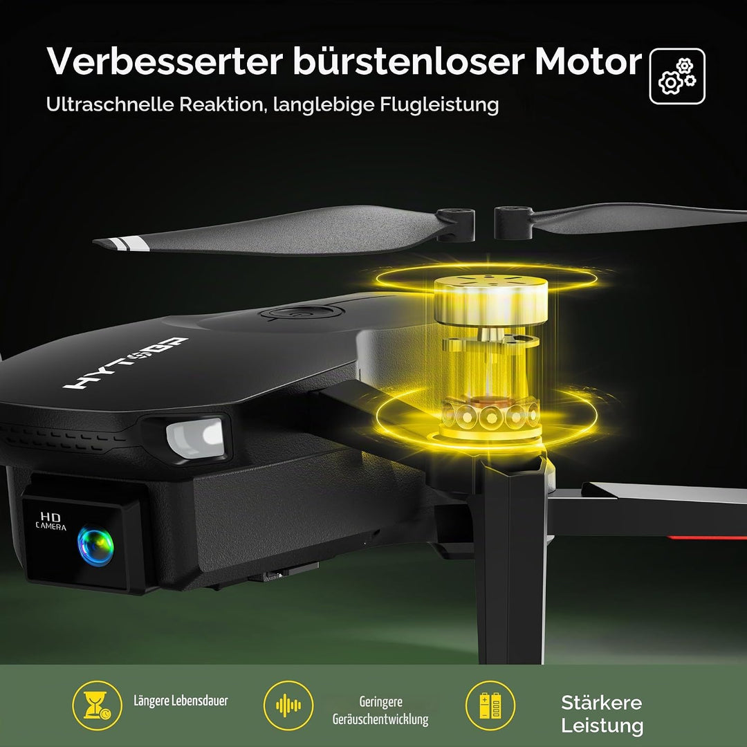 H867 Drohne mit Kamera 4K für Erwachsene und Anfänger, Bürstenloser Motor, 36 Minuten Flugzeit (2 Ak