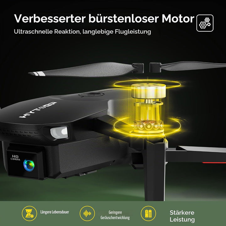 H867 Drohne mit Kamera 4K für Erwachsene und Anfänger, Bürstenloser Motor, 36 Minuten Flugzeit (2 Ak